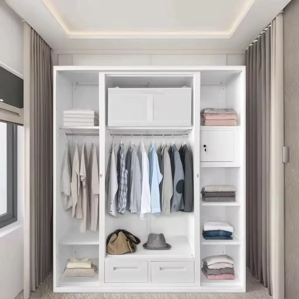 Metal Wardrobe 4 Doors & 3 Doors
