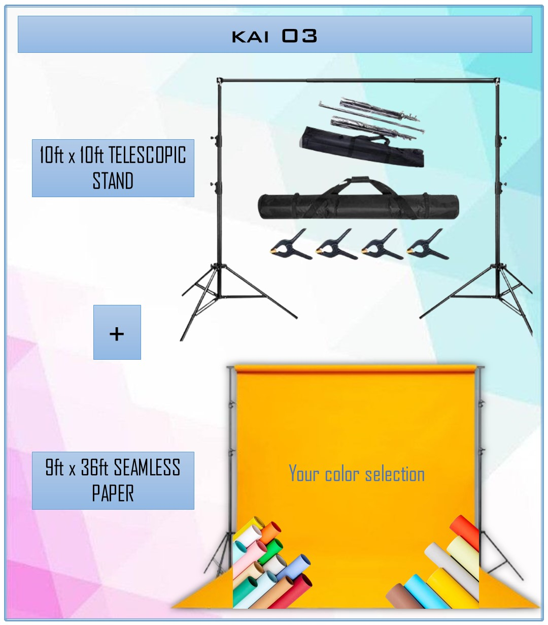 KAI 03 (Telescopic Stand+ Seamless Paper)