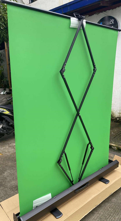 Chroma Collapsible Pull Up Green Screen (1.50m W x 2.0m H), Aluminum alloy & Oxford cloth