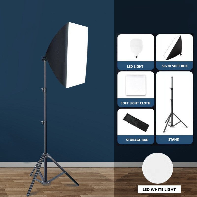 50cm x 70cm Softbox Lighting For Photo Studio w/ Tripod Stand & Light bulb