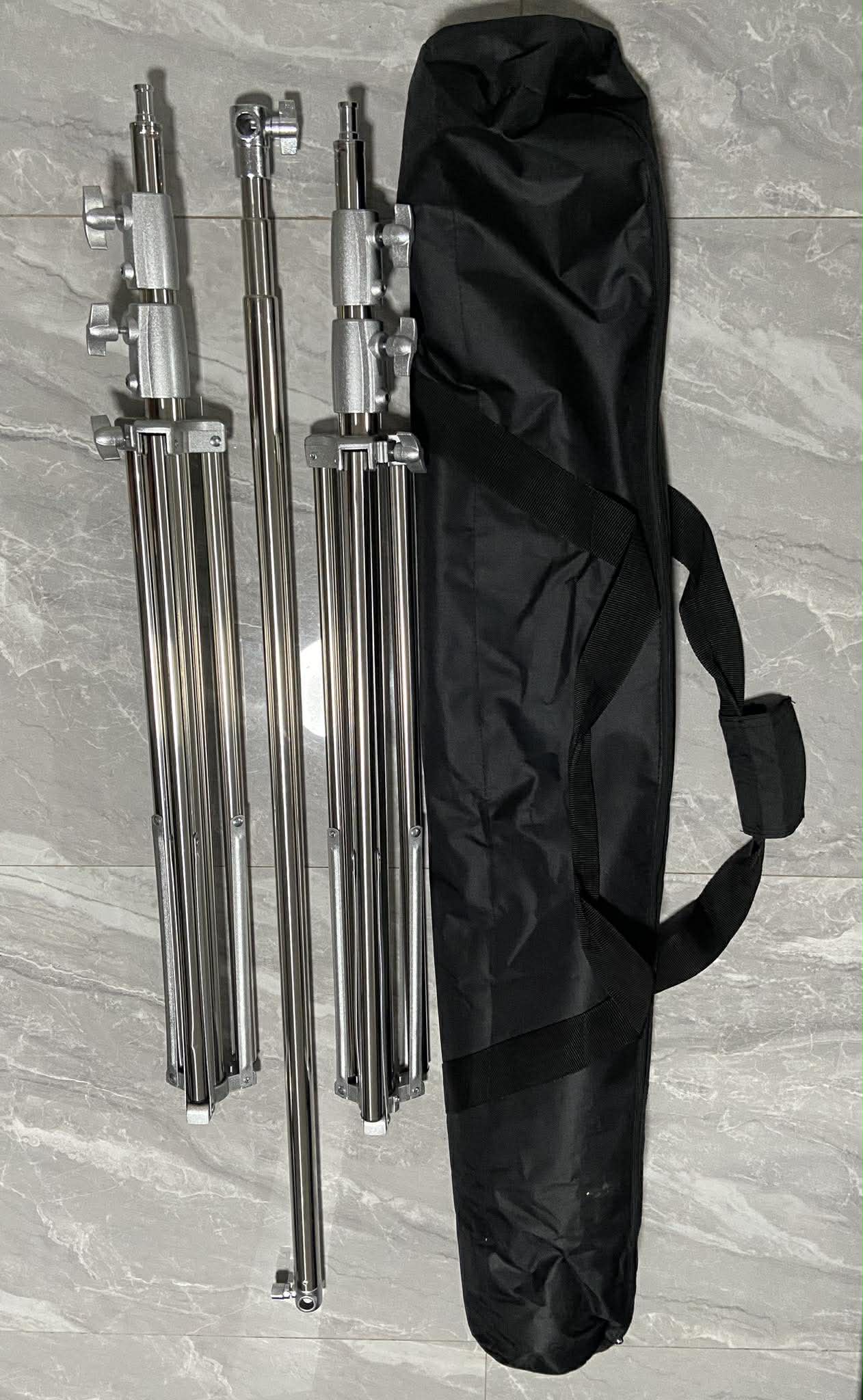 2.8m x 3m (9ft x 10ft) Stainless Steel Telescopic Backdrop Stand Support