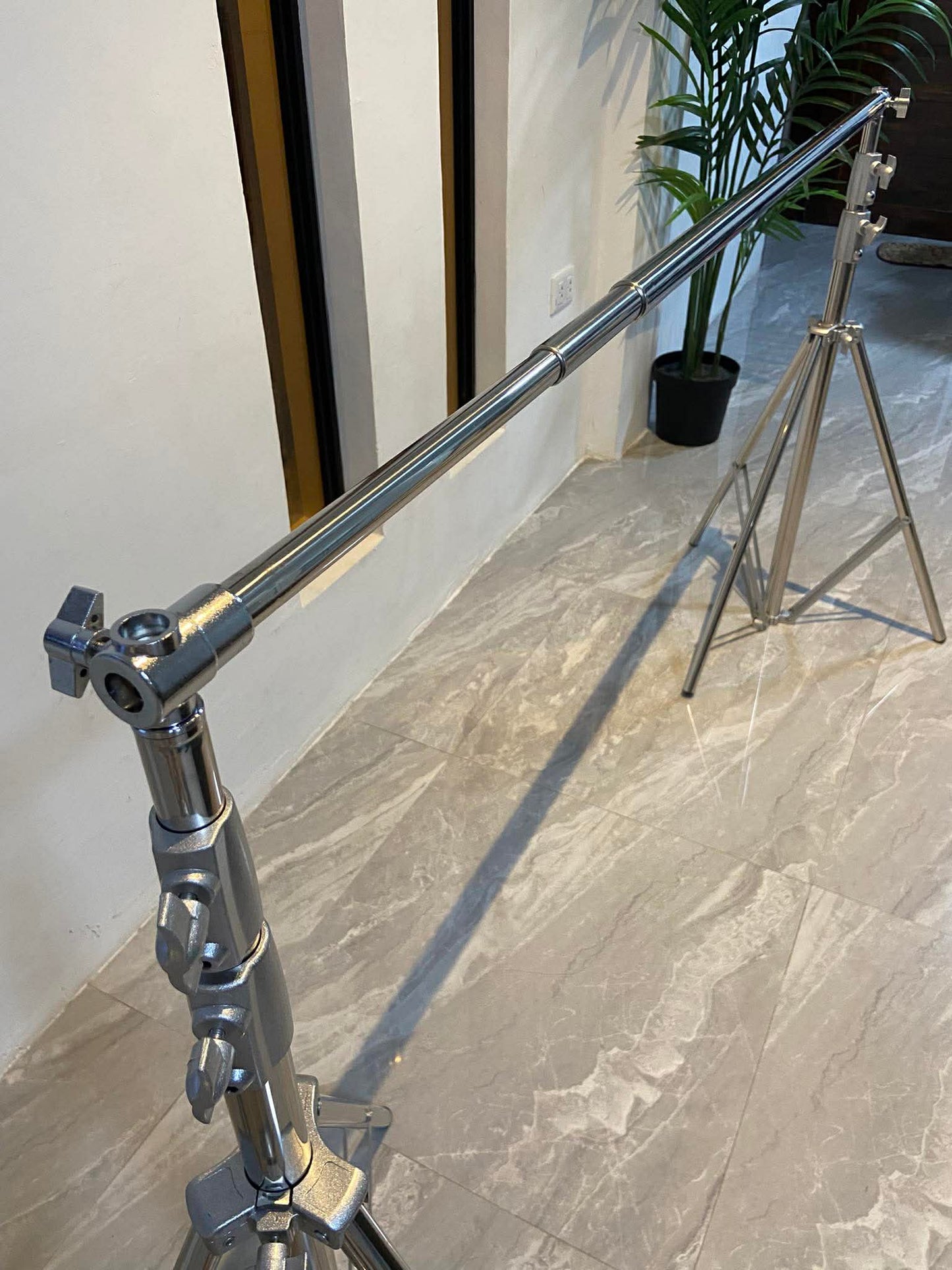 2.8m x 3m (9ft x 10ft) Stainless Steel Telescopic Backdrop Stand Support