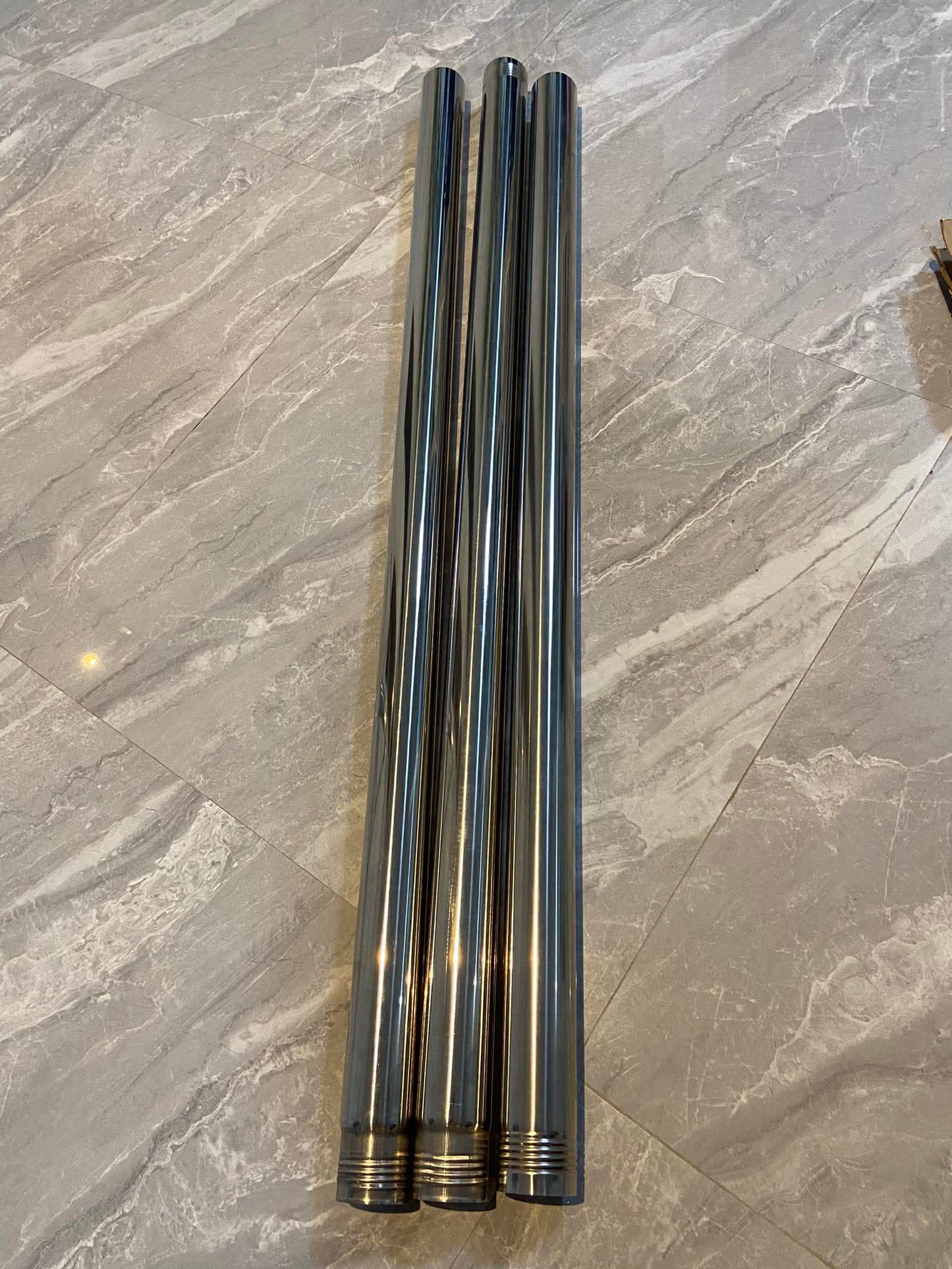3m/10ft length. 3-Section Stainless Steel Metal Inner Tube Cross Bar for Backdrop Roller,45mm diameter