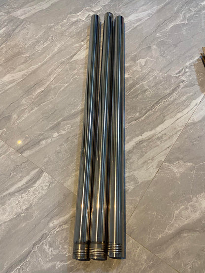 3m/10ft length. 3-Section Stainless Steel Metal Inner Tube Cross Bar for Backdrop Roller,45mm diameter