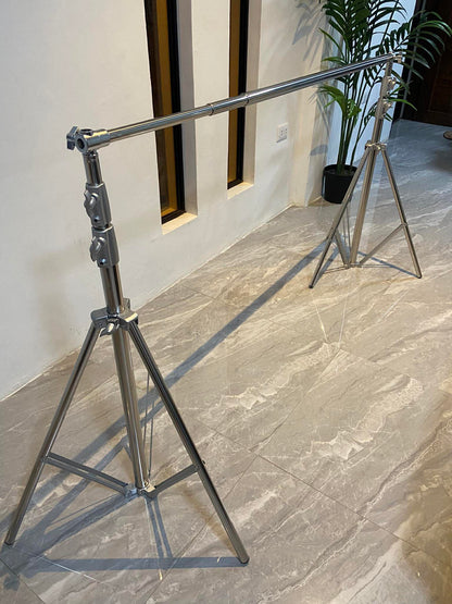 2.8m x 3m (9ft x 10ft) Stainless Steel Telescopic Backdrop Stand Support