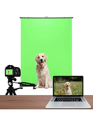 Chroma Collapsible Pull Up Green Screen (1.50m W x 2.0m H), Aluminum alloy & Oxford cloth