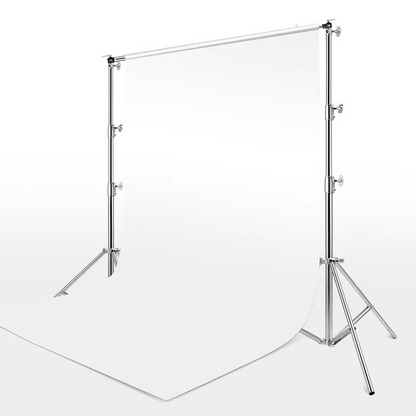 2.8m x 3m (9ft x 10ft) Stainless Steel Telescopic Backdrop Stand Support