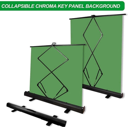 Chroma Collapsible Pull Up Green Screen (1.50m W x 2.0m H), Aluminum alloy & Oxford cloth