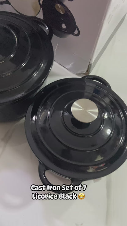 CAST IRON COOKWARE Set of 7pcs
